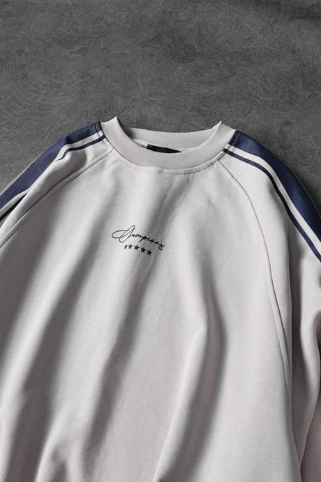 Beyaz 07 Champions Baskılı Oversize Sweatshirt